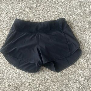 Black lululemon speed up shorts